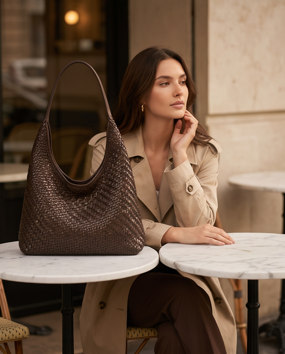Sac à Main Premium Femme – Vintage Spacieux, Motif Tressé | Beauty Is My Legacy