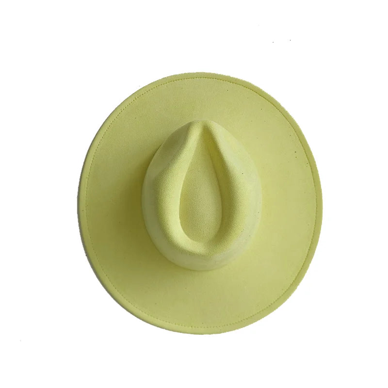 Chapeau Fedora Suède Grand Bord – 34 Coloris & Style Mixte