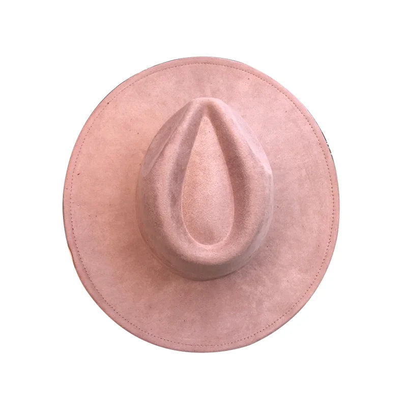 Chapeau Fedora Suède Grand Bord – 34 Coloris & Style Mixte
