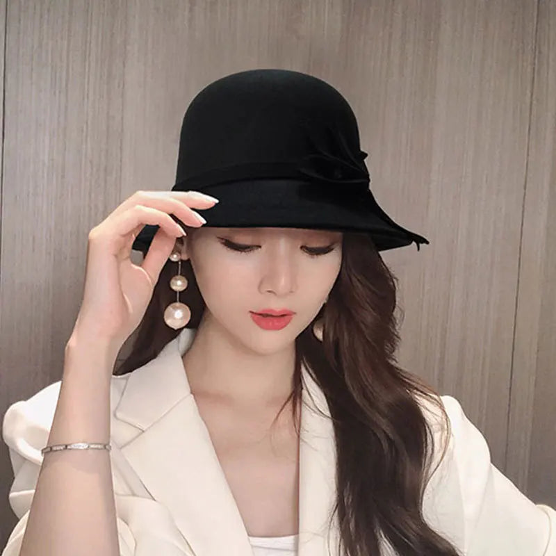 Chapeau Fedora Femme Nœud – Chic & Cérémonial
