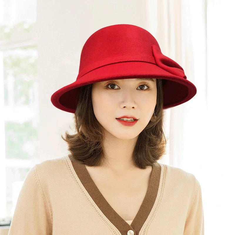 Chapeau Fedora Femme Nœud – Chic & Cérémonial