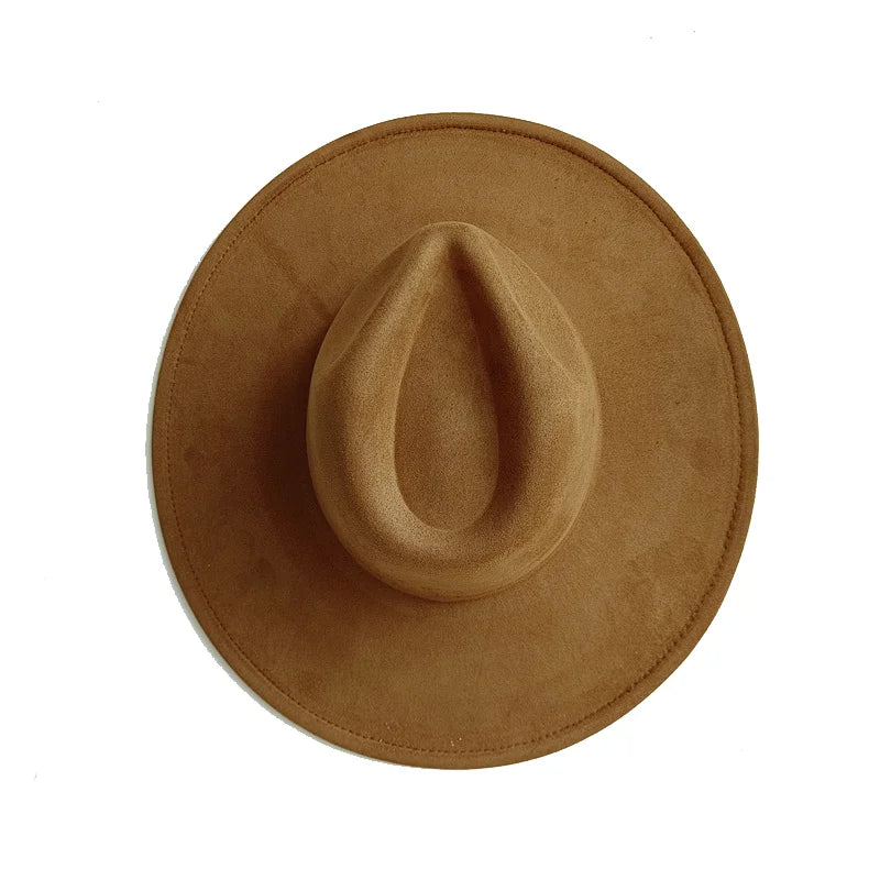 Chapeau Fedora Suède Grand Bord – 34 Coloris & Style Mixte