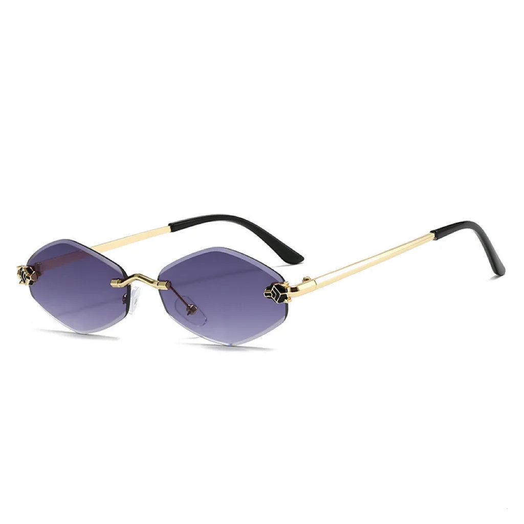 Lunettes Sans Monture Losange – Y2K & UV400