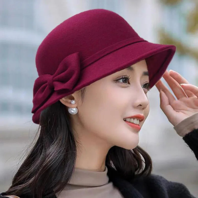 Chapeau Fedora Femme Nœud – Chic & Cérémonial