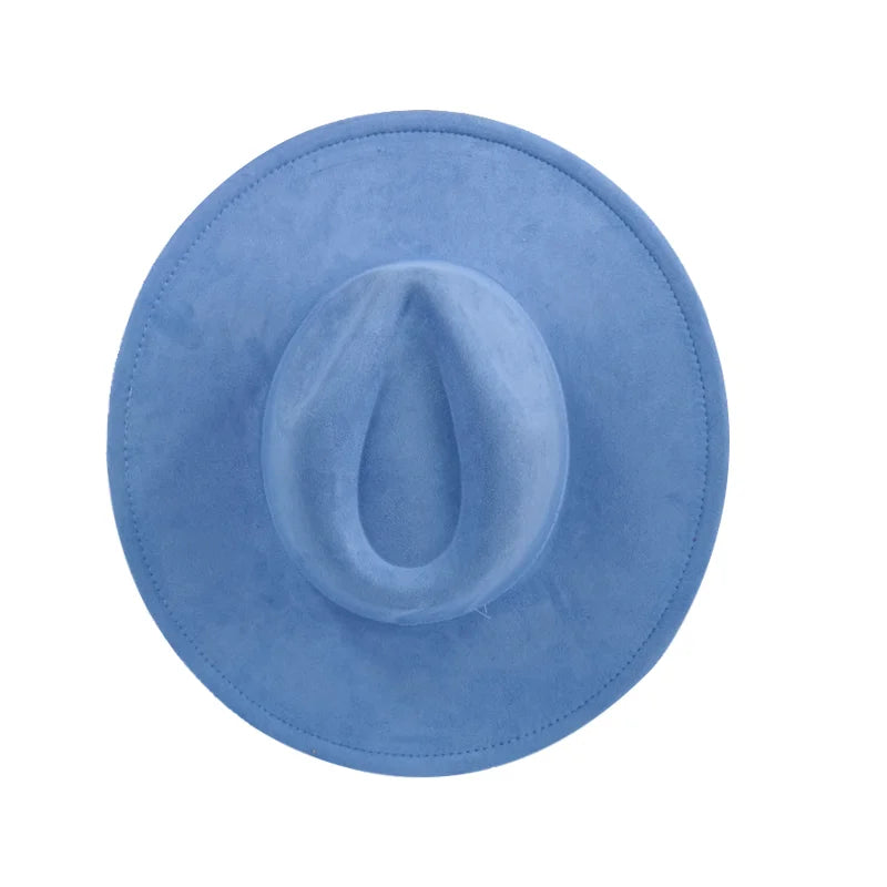 Chapeau Fedora Suède Grand Bord – 34 Coloris & Style Mixte