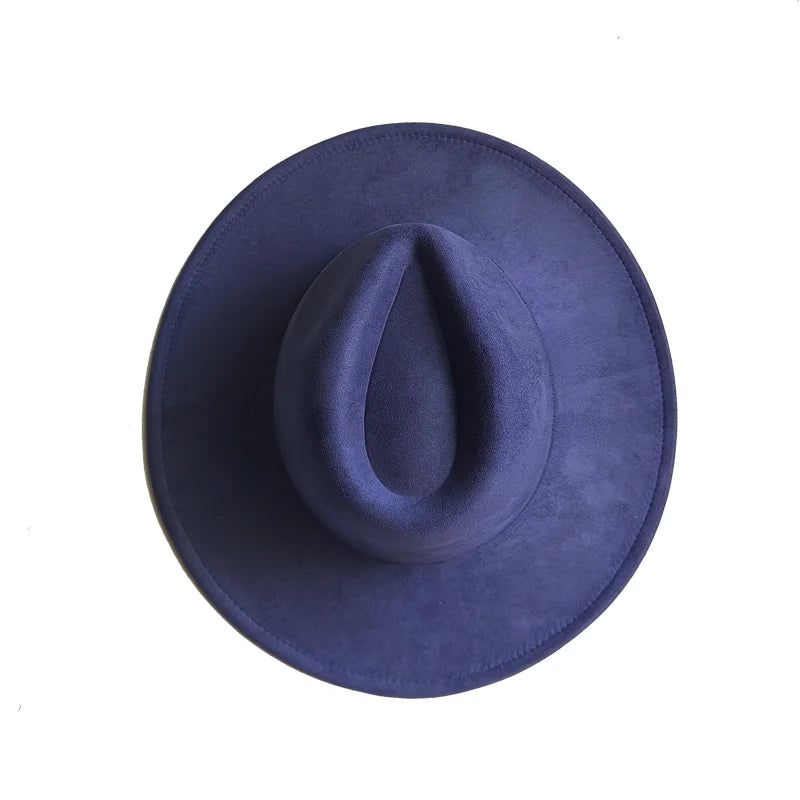 Chapeau Fedora Suède Grand Bord – 34 Coloris & Style Mixte