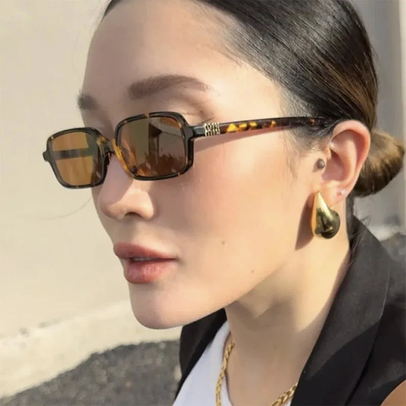 Lunettes Léopard Rectangle – Audace & Protection UV400
