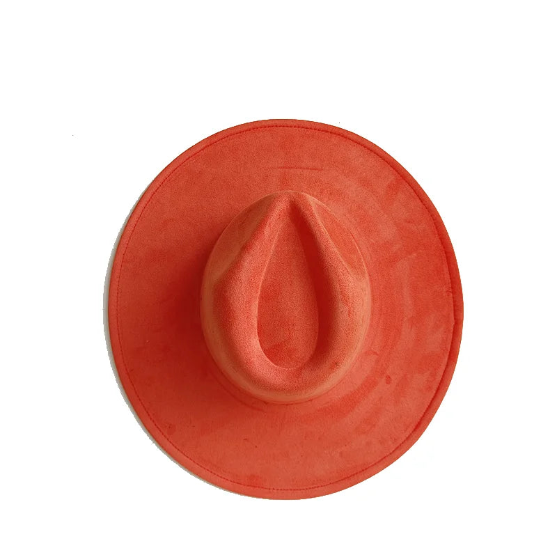 Chapeau Fedora Suède Grand Bord – 34 Coloris & Style Mixte
