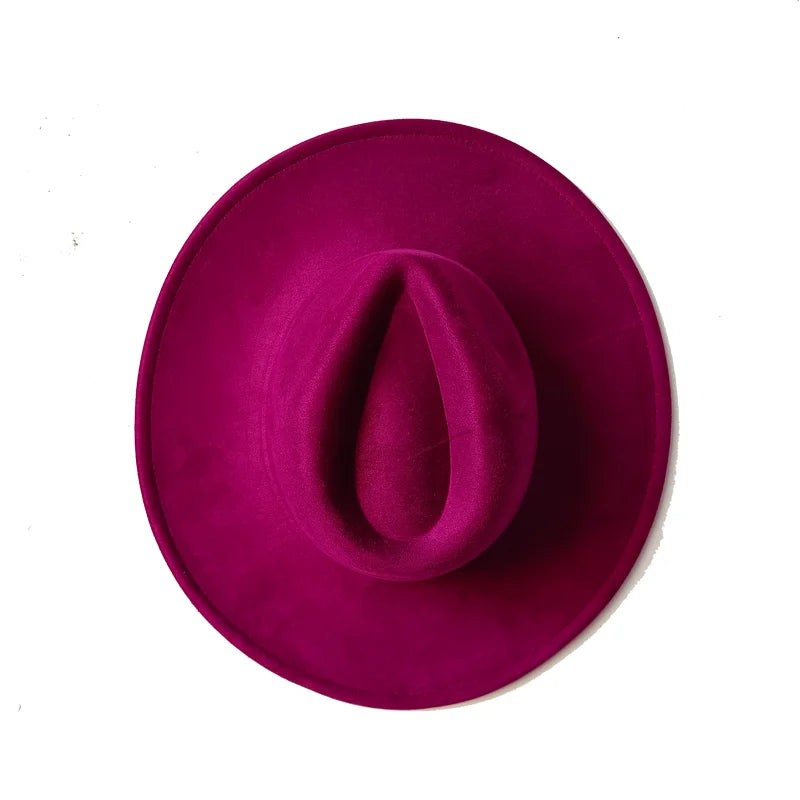 Chapeau Fedora Suède Grand Bord – 34 Coloris & Style Mixte