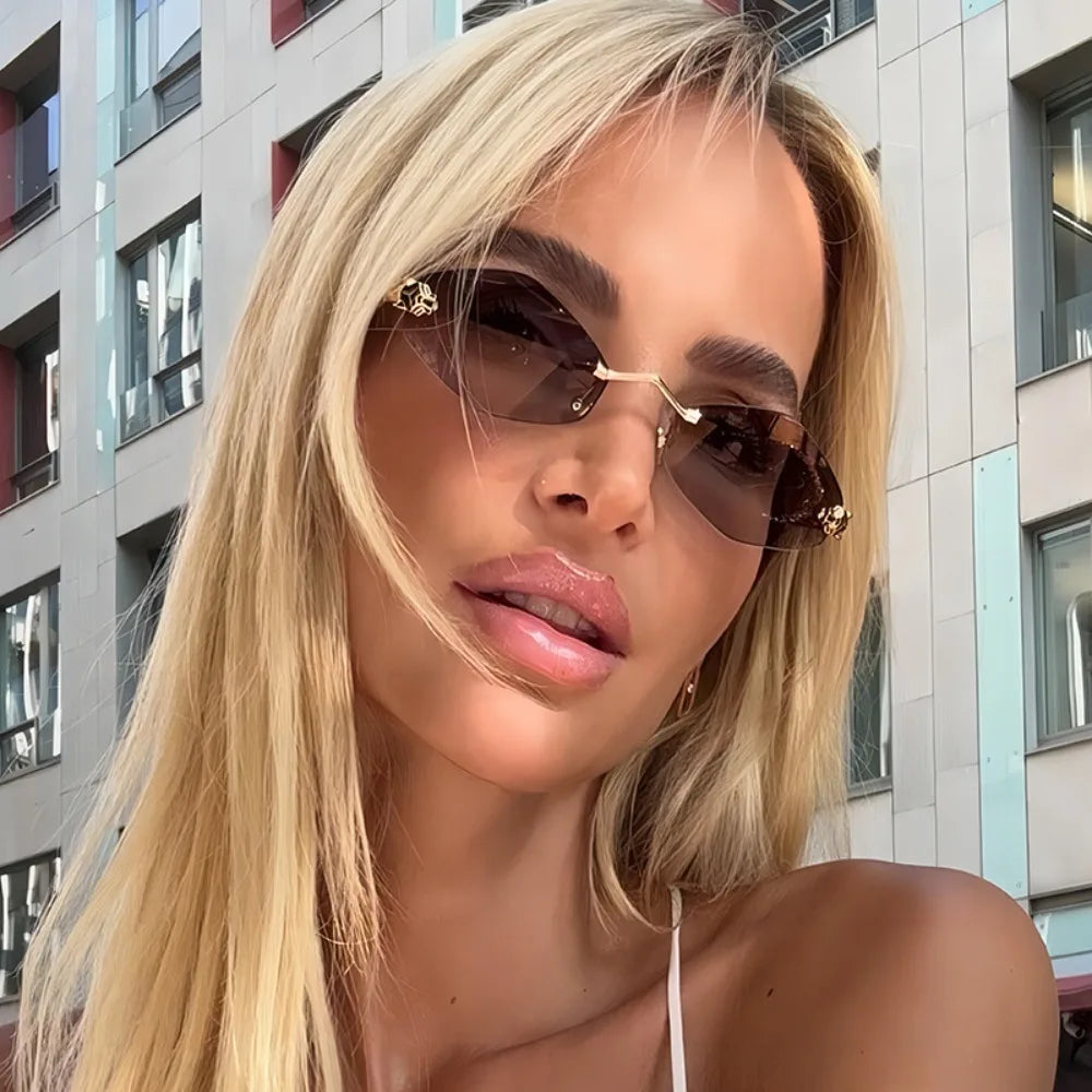 Lunettes Sans Monture Losange – Y2K & UV400