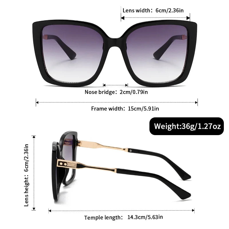 Lunettes Oversize Carrées – Rétro Coloré & UV400