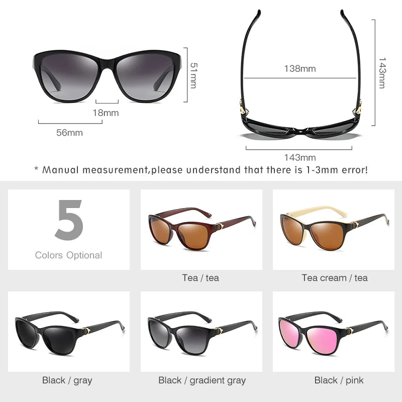 Lunettes Cat Eye Polarisées – Glamour & UV400