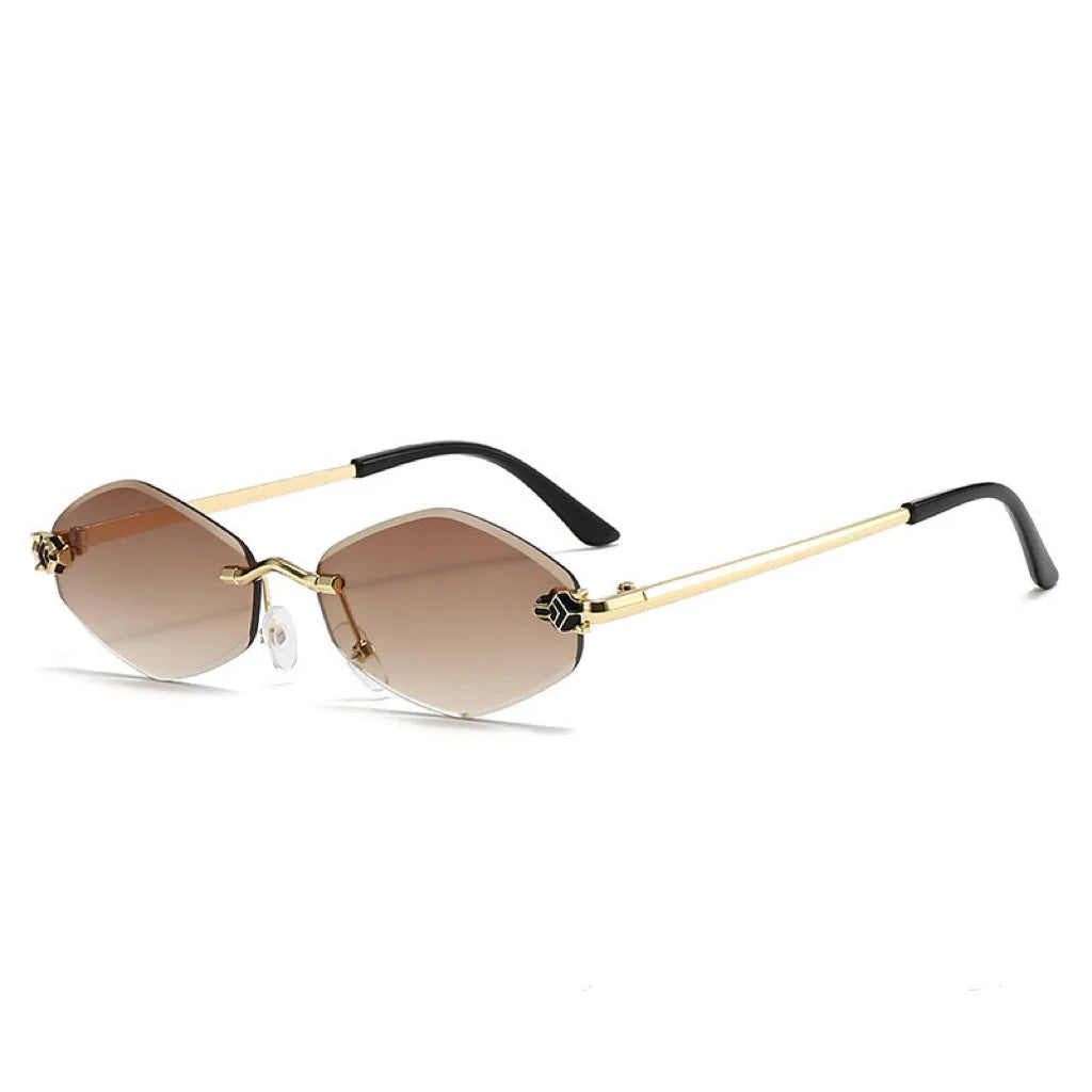 Lunettes Sans Monture Losange – Y2K & UV400
