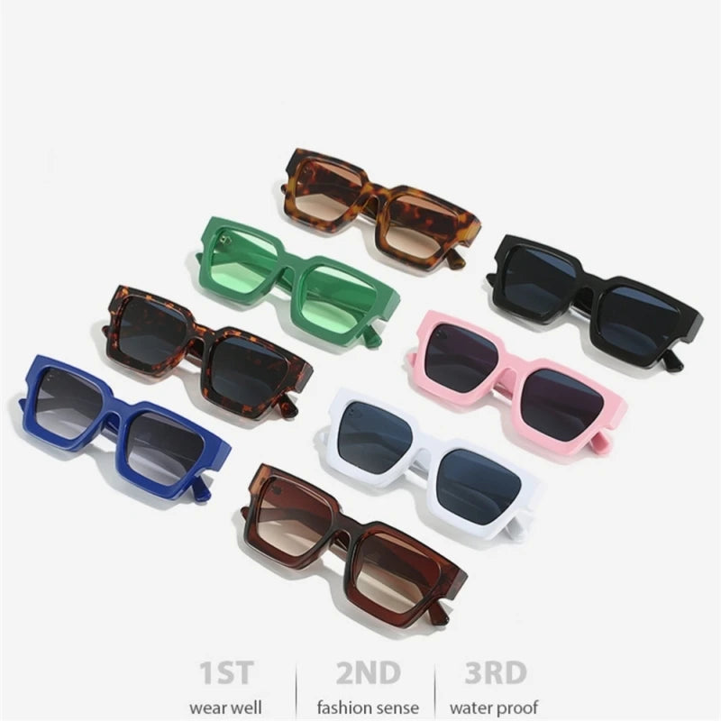 Lunettes de Soleil Carrées Rétro – UV400 & 23 Coloris